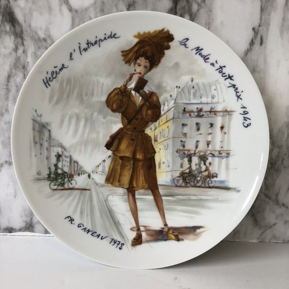 Vintage 1978 D'Arceau Limoges Collectors Plate “Helene la Intrepide 1943” - Picture 3 of 6